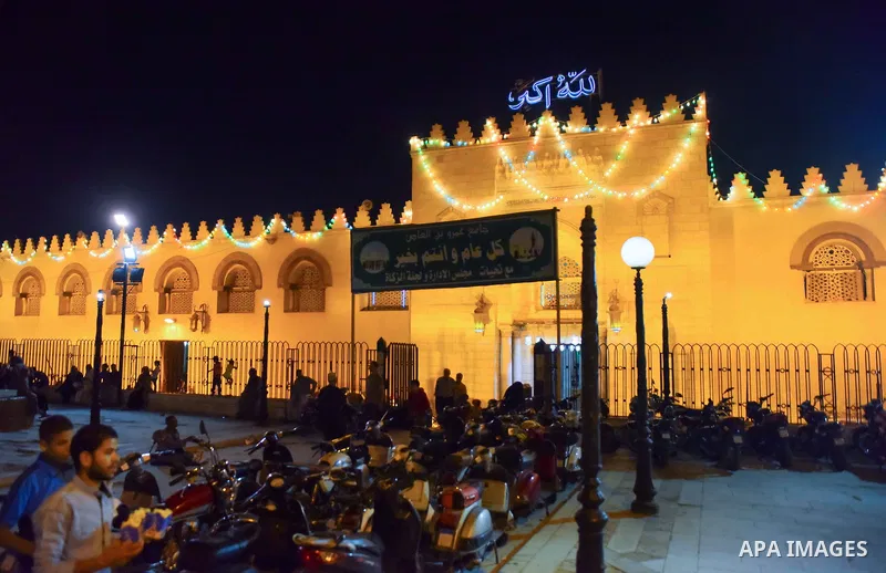 Egyptian worshipers perform take part in an evening prayer "Taraweeh", at Amr Ibn al-Aas mosque, in Cairo on May 30, 2017. Ramadan is sacred to Muslims because it is during that month that tradition says the Koran was re...