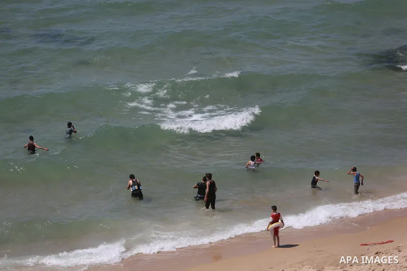 Palestinians enjoy their time off the beach of Gaza City, on the Muslim holy fasting month of Ramadan on May 31, 2017. Ramadan is sacred to Muslims because it is during that month that tradition says the Koran was reveal...