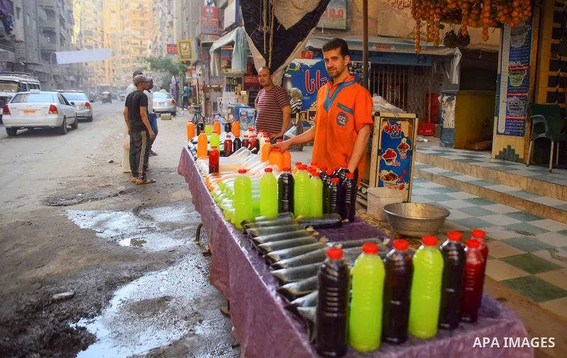 An Egyptian vendor sells Juices on the Muslim holy fasting month of Ramadan at market in Cairo, Egypt on June 2, 2017. Ramadan is sacred to Muslims because it is during that month that tradition says the Koran was reveal...