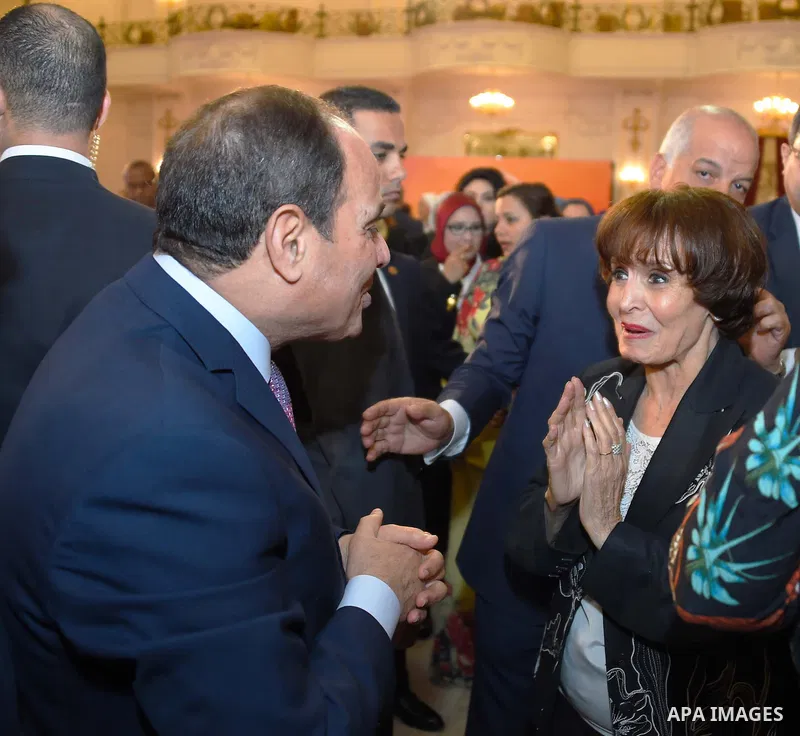 Egyptian President Abdel Fattah al-Sisi takes part in Iftar meal during a ceremony of women's year on the Muslim holy fasting month of Ramadan in Cairo, Egypt, on June 03, 2017. Ramadan is sacred to Muslims because it is...