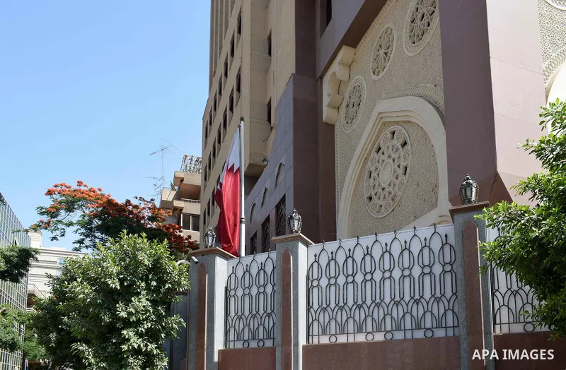 A picture taken on June 5, 2017 shows a general view of the Embassy of Qatar in Cairo, Egypt. Egypt, Saudi Arabia, Bahrain, and United Arab Emirates have cut of diplomatic ties with Qatar. Egypt and The three Gulf countr...