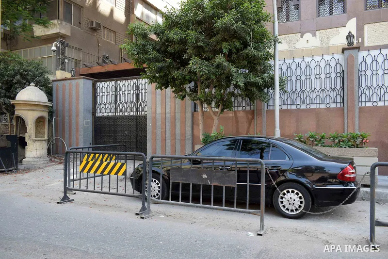 A picture taken on June 5, 2017 shows a general view of the Embassy of Qatar in Cairo, Egypt. Egypt, Saudi Arabia, Bahrain, and United Arab Emirates have cut of diplomatic ties with Qatar. Egypt and The three Gulf countr...