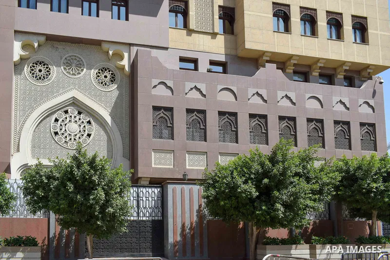 A picture taken on June 5, 2017 shows a general view of the Embassy of Qatar in Cairo, Egypt. Egypt, Saudi Arabia, Bahrain, and United Arab Emirates have cut of diplomatic ties with Qatar. Egypt and The three Gulf countr...