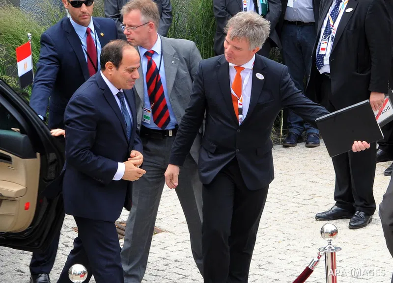 Egyptian President Abdel Fattah al-Sisi attends at the G20 Africa partnership conference in Berlin on June 12, 2017. Photo by Egyptian President Office