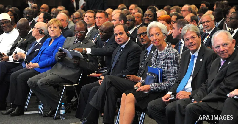 Egyptian President Abdel Fattah al-Sisi attends at the G20 Africa partnership conference in Berlin on June 12, 2017. Photo by Egyptian President Office