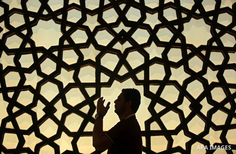 A Palestinian man prays at Khalidi mosque on the Muslim holy fasting month of Ramadan, in Gaza city on June 13, 2017. Ramadan is sacred to Muslims because it is during that month that tradition says the Koran was reveale...