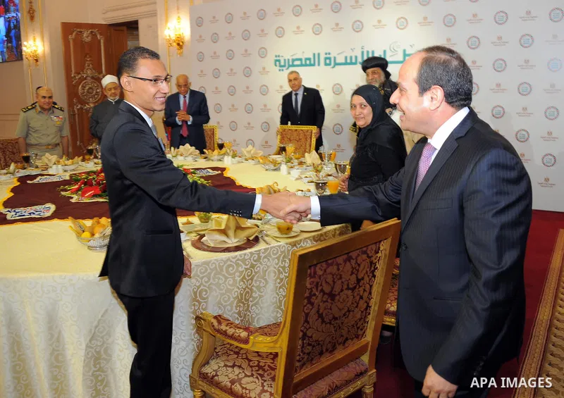 Egyptian President Abdel Fattah al-Sisi attends the breakfast of Egyptian family in Cairo, Egypt, on June 20, 2017. Photo by Egyptian President Office