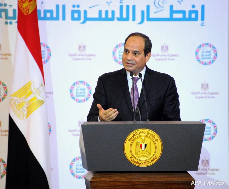 Egyptian President Abdel Fattah al-Sisi speaks during the breakfast of Egyptian family in Cairo, Egypt, on June 20, 2017. Photo by Egyptian President Office