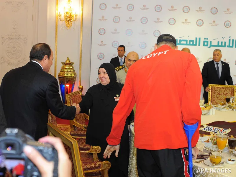 Egyptian President Abdel Fattah al-Sisi attends the breakfast of Egyptian family in Cairo, Egypt, on June 20, 2017. Photo by Egyptian President Office