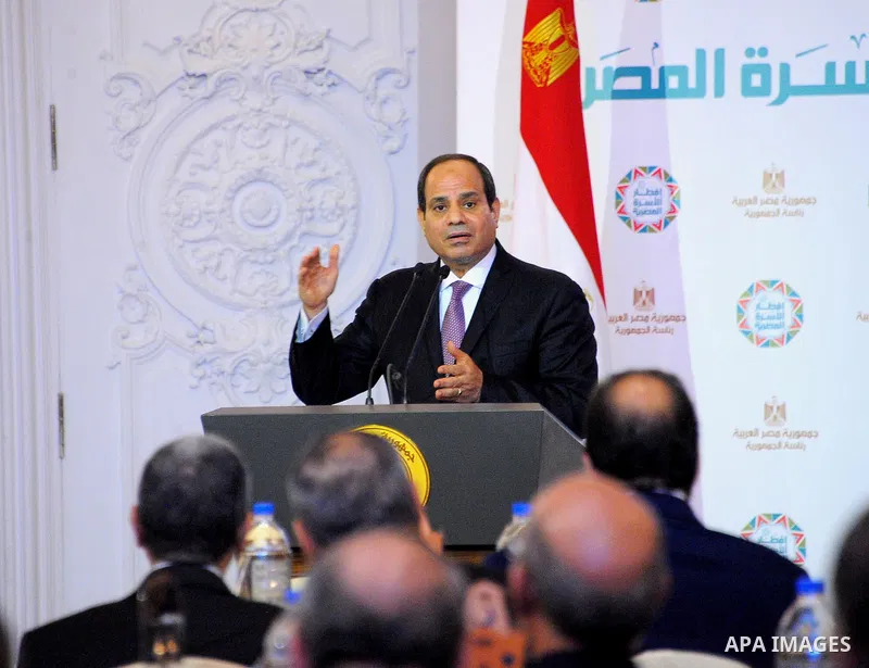 Egyptian President Abdel Fattah al-Sisi speaks during the breakfast of Egyptian family in Cairo, Egypt, on June 20, 2017. Photo by Egyptian President Office