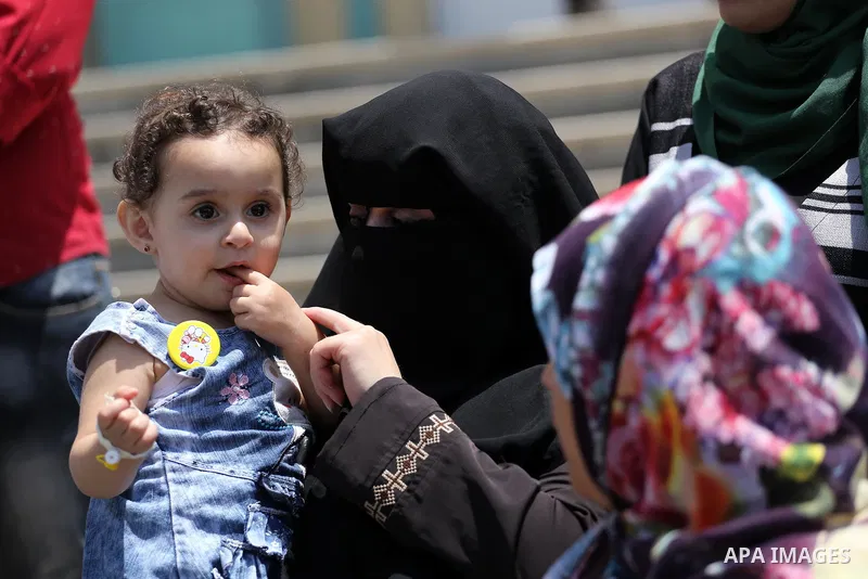 Palestinians take part during a protest to demanding the right of Cancer's patients to travel for treatment, in Gaza city on June 21, 2017. Photo by Mohammed Asad