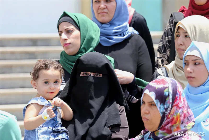 Palestinians take part during a protest to demanding the right of Cancer's patients to travel for treatment, in Gaza city on June 21, 2017. Photo by Mohammed Asad