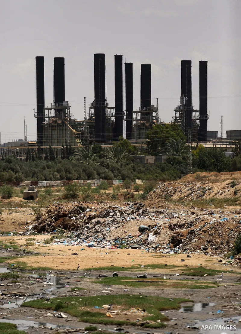 A general view of Gaza's power plant in Nusseirat, in the central Gaza Strip on June 21, 2017. Egypt began to deliver a million litres of fuel to Gaza, a Palestinian official said, in an attempt to ease the Palestinian e...
