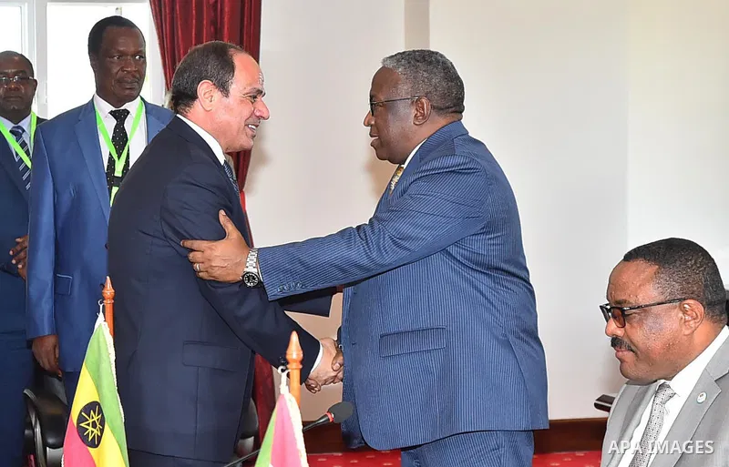 Egyptian President Abdel Fattah al-Sisi takes part in the summit of the Nile Basin countries in Entebbe in Uganda, on June 22, 2017. Photo by Egyptian President Office