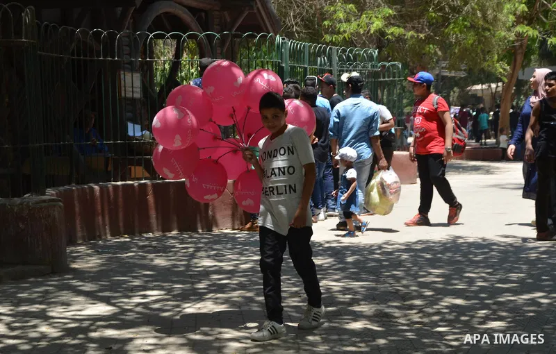 Egyptians celebrate at a park, in Cairo June 25, 2017, on the first day of Eid al-Fitr holiday which marks the end of the Muslim holy month of Ramadan. Photo by Amr Sayed