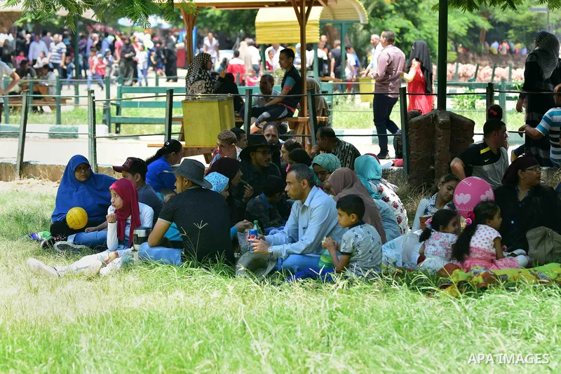 Egyptians enjoy at a zoo on the second day of of Eid al-Fitr holiday which marks the end of the Muslim holy month of Ramadan, in Cairo June 26, 2017. Photo by Amr Sayed