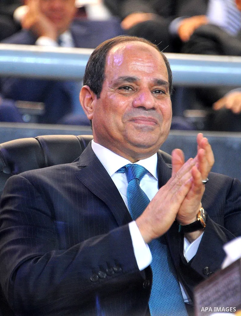 Egyptian President Abdel Fattah al-Sisi attends the opening of the World Youth Basketball Championship, in Cairo, Egypt, on July 1, 2017. Photo by Egyptian President Office