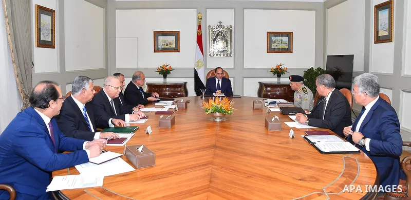 Egyptian President Abdel Fattah al-Sisi chairs a meeting, in Cairo, Egypt, on July 1, 2017. Photo by Egyptian President Office