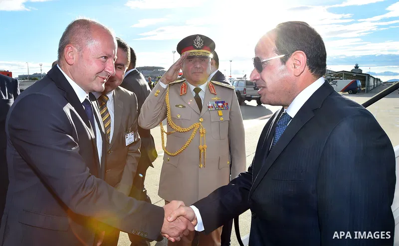 Egyptian President Abdel Fattah al-Sisi arrives to Budapest the capital of Hungary on July 02, 2017. Photo by Egyptian President Office