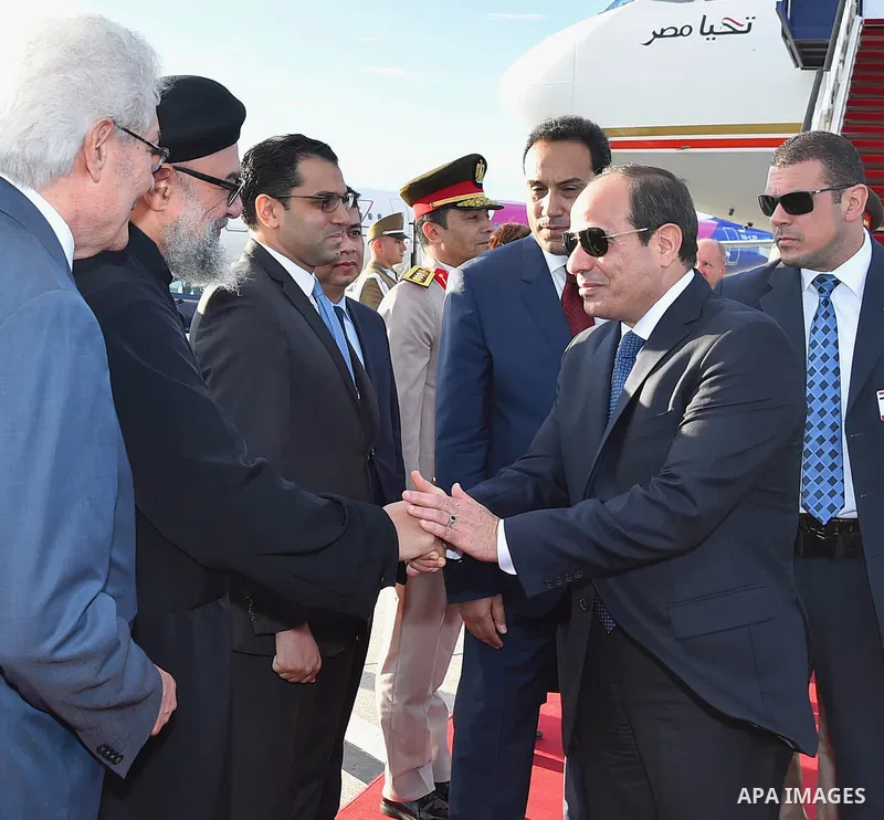 Egyptian President Abdel Fattah al-Sisi arrives to Budapest the capital of Hungary on July 02, 2017. Photo by Egyptian President Office