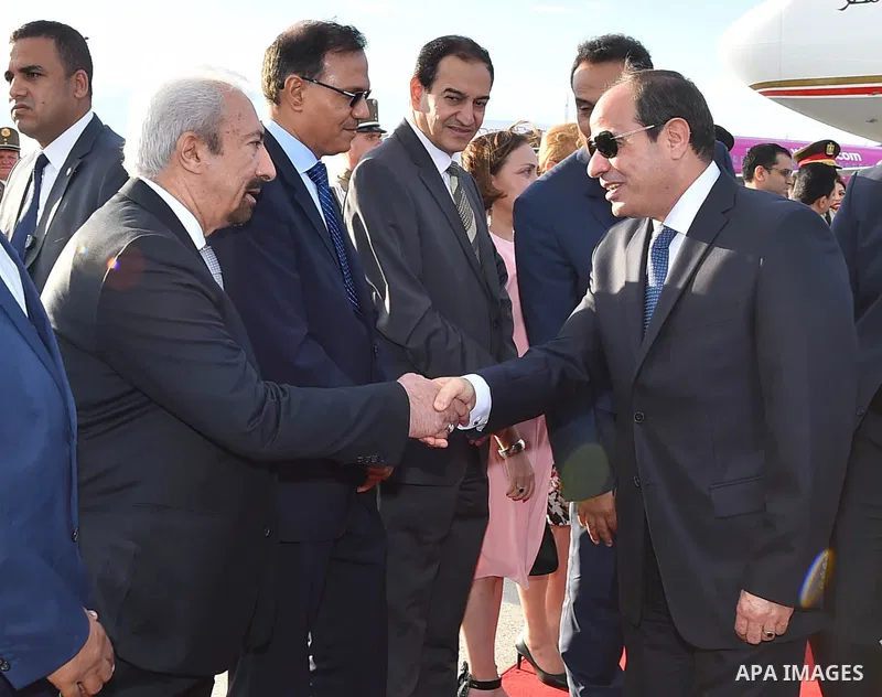 Egyptian President Abdel Fattah al-Sisi arrives to Budapest the capital of Hungary on July 02, 2017. Photo by Egyptian President Office