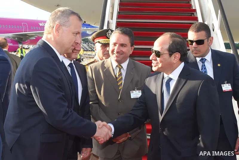 Egyptian President Abdel Fattah al-Sisi arrives to Budapest the capital of Hungary on July 02, 2017. Photo by Egyptian President Office