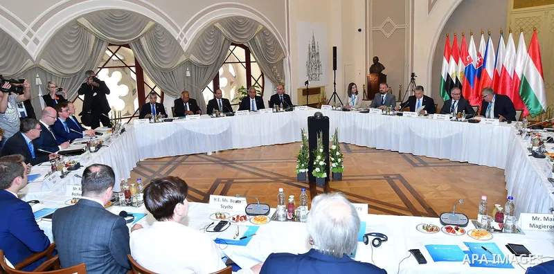 Egyptian President Abdel Fattah al-Sisi attends a summit of the Visegrad group countries (V4) and Egypt in Budapest on July 4, 2017. Photo by Egyptian President Office