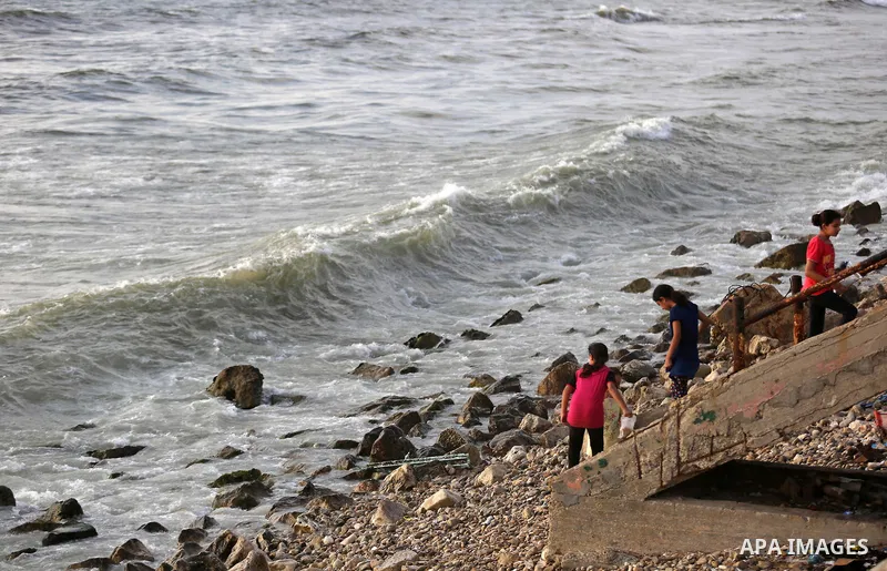Palestinian children play near the beach of Gaza city, on July 5, 2017. An immediate consequence of the electricity cuts has been suffering for Gazans. A new U.N. report said Gaza gets electricity just four to six hours...