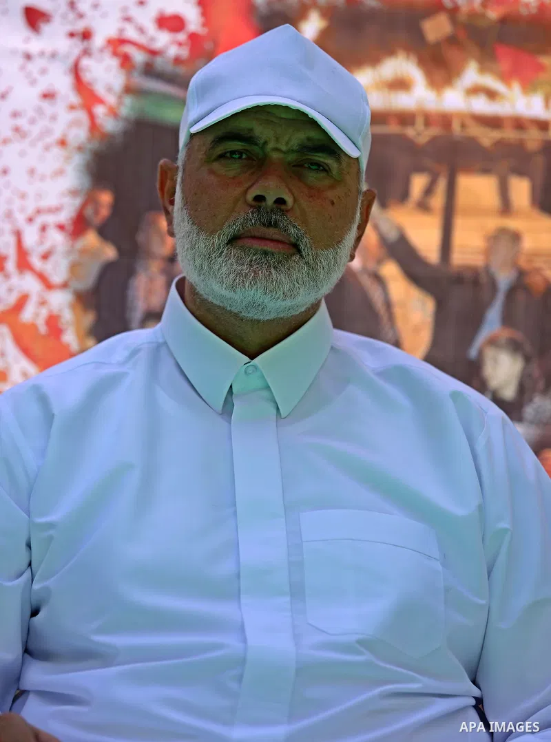 Hamas leader Ismail Haniya attends the start ceremony of summer camps organized by the Hamas movement in Gaza city on July 9, 2017. Photo by Ashraf Amra