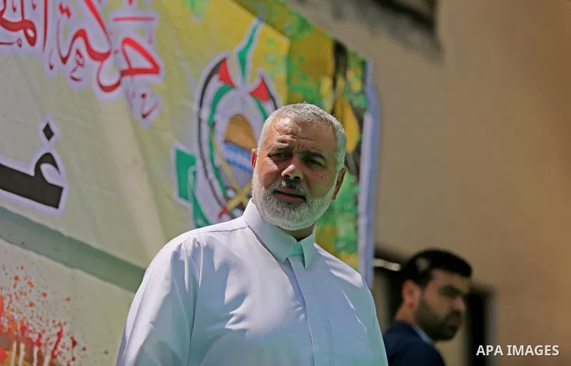 Hamas leader Ismail Haniya attends the start ceremony of summer camps organized by the Hamas movement in Gaza city on July 9, 2017. Photo by Ashraf Amra