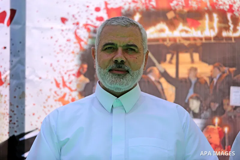 Hamas leader Ismail Haniya attends the start ceremony of summer camps organized by the Hamas movement in Gaza city on July 9, 2017. Photo by Ashraf Amra