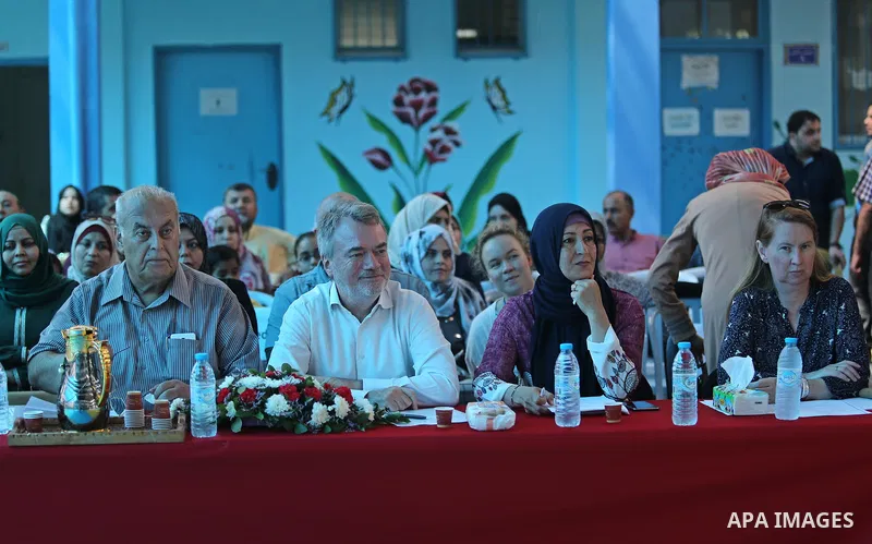 Director of UNRWA operations in Gaza Bo Shack, attends the opening ceremony of Summer Fun Weeks 2017, in Gaza city, on July 9, 2017. Photo by Ashraf Amra