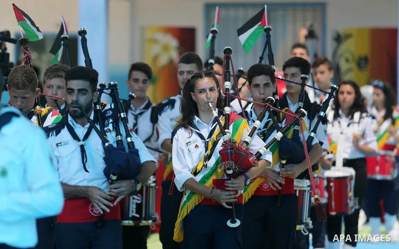 Palestinians enjoy as part of the activities proposed during a Summer Fun Weeks 2017 organised by the United Nations, in Gaza city, on July 9, 2017. Photo by Ashraf Amra