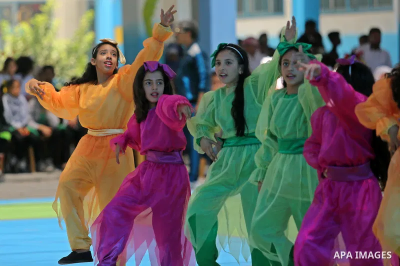 Palestinians enjoy as part of the activities proposed during a Summer Fun Weeks 2017 organised by the United Nations, in Gaza city, on July 9, 2017. Photo by Ashraf Amra