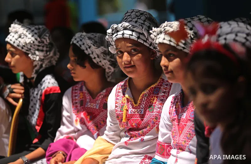 Palestinians enjoy as part of the activities proposed during a Summer Fun Weeks 2017 organised by the United Nations, in Gaza city, on July 9, 2017. Photo by Ashraf Amra
