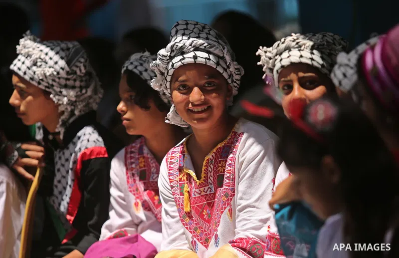 Palestinians enjoy as part of the activities proposed during a Summer Fun Weeks 2017 organised by the United Nations, in Gaza city, on July 9, 2017. Photo by Ashraf Amra