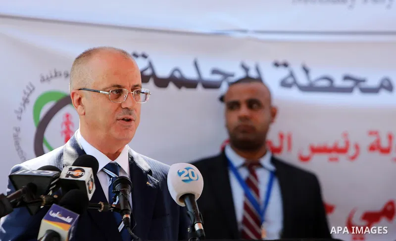 Palestinian Prime Minister, Rami Hamadallah, attends the Opening of the power station in Jalameh in the West Bank,City of Jenin on July 10, 2017. Photo by Prime Minister Office