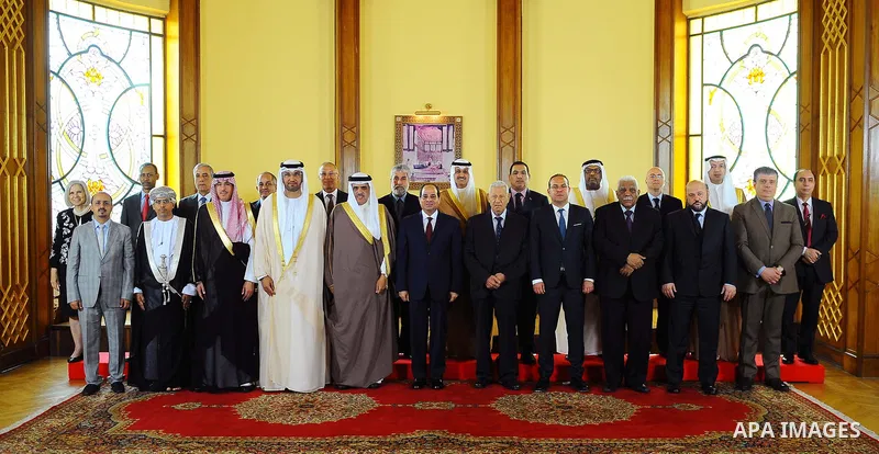 Egyptian President Abdel Fattah al-Sisi meets with council of Arab Media Ministers, in Cairo, Egypt, on July 12, 2017. Photo by Egyptian President Office