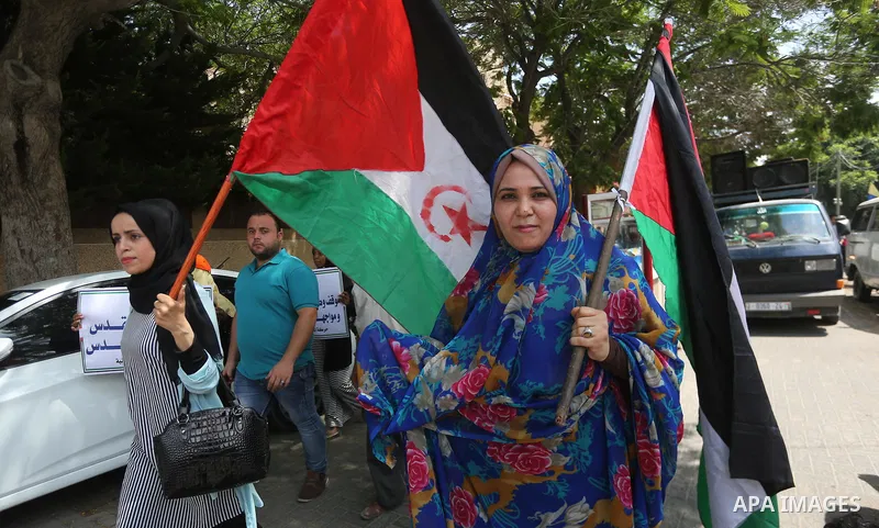 Palestinians take part in a protest against the recent closure of the Al-Aqsa Mosque compound by Israel, in Gaza City on July 19, 2017. Photo by Mohammed Asad