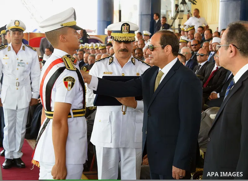 Egyptian President Abdel Fattah al-Sisi attends a graduation ceremony of the police officers academy in Cairo, Egypt July 19, 2017. Photo by Egyptian President Office