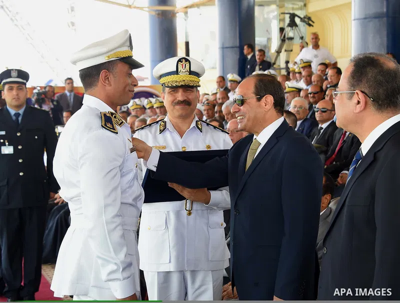 Egyptian President Abdel Fattah al-Sisi attends a graduation ceremony of the police officers academy in Cairo, Egypt July 19, 2017. Photo by Egyptian President Office
