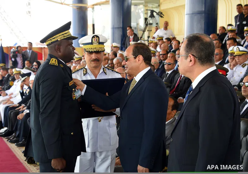 Egyptian President Abdel Fattah al-Sisi attends a graduation ceremony of the police officers academy in Cairo, Egypt July 19, 2017. Photo by Egyptian President Office