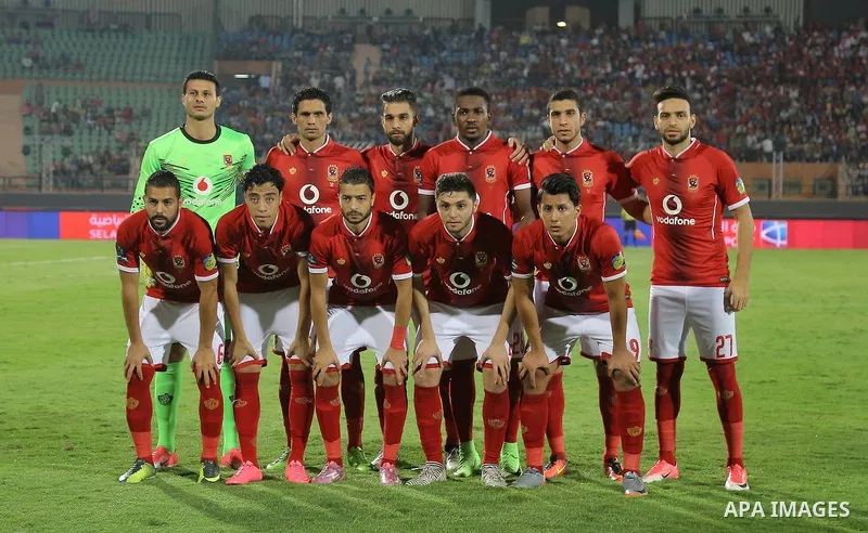 Egypt's Al Ahly and Jordan's Al-Faisaly compete during Arab Club championship at Al-Salam Stadium in Cairo, Egypt on July 22, 2017. Photo by Amr Sayed