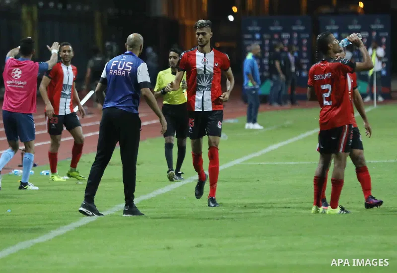 Egypt's Zamalek and Fatah el-Rebati compete during Arab Club championship in Cairo, Egypt on July 23, 2017. Photo by Amr Sayed