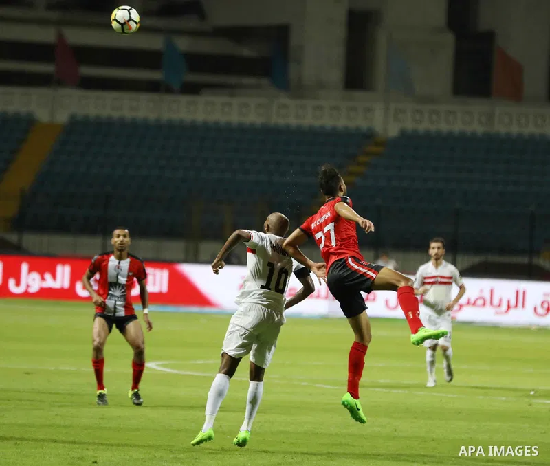 Egypt's Zamalek and Fatah el-Rebati compete during Arab Club championship in Cairo, Egypt on July 23, 2017. Photo by Amr Sayed