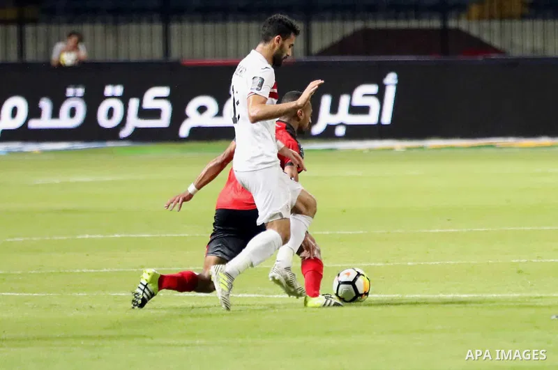 Egypt's Zamalek and Fatah el-Rebati compete during Arab Club championship in Cairo, Egypt on July 23, 2017. Photo by Amr Sayed