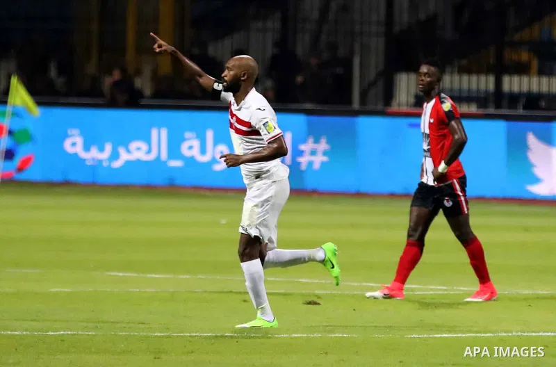 Egypt's Zamalek and Fatah el-Rebati compete during Arab Club championship in Cairo, Egypt on July 23, 2017. Photo by Amr Sayed