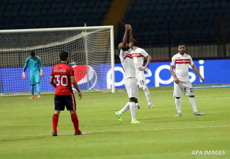 Egypt's Zamalek and Fatah el-Rebati compete during Arab Club championship in Cairo, Egypt on July 23, 2017. Photo by Amr Sayed