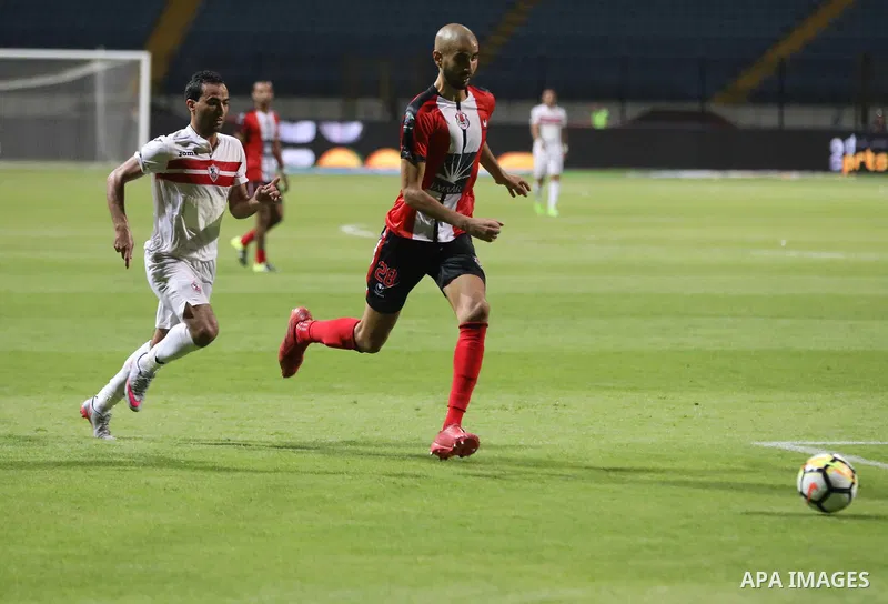 Egypt's Zamalek and Fatah el-Rebati compete during Arab Club championship in Cairo, Egypt on July 23, 2017. Photo by Amr Sayed
