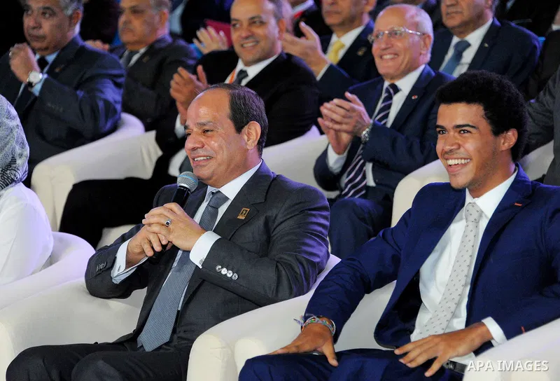 Egyptian President Abdel Fattah al-Sisi attends the opening of the fourth national youth conference, in Cairo, Egypt, on July 24, 2017. Photo by Egyptian President Office